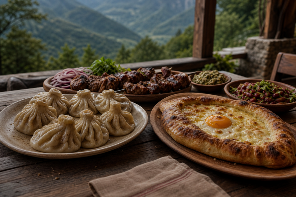 Кавказская кухня в ресторанчике Мимино в Красной Поляне